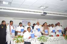 Honble C.M`s book released at Symbiosis Tech at Rushikonda