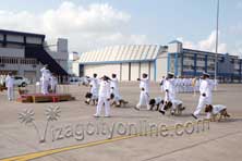 Vice Admiral Anil Chopra inspects ins dega