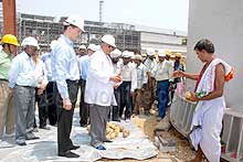 Equipment Erection of secondary metallurgy facilities.