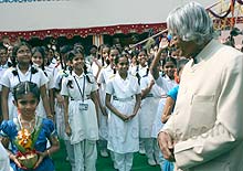 Bharat Ratna and Former President of India Dr. A.P.J. Abdul Kalam visited Sri Sathya Sai Vidya Vihar