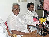 Mr N. Janardhana Reddy addressing media personnel