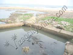 City drain, draining into the sea