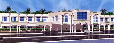 A model of the proposed Visakhapatnam Railway Station building.