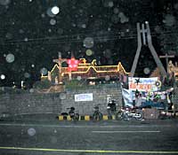 Decorations on St. Anthony's Church.