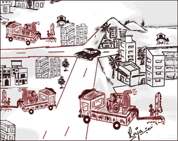 Uncontrolled drilling of borewells