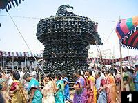 Giant Sivalingam on Rama Krishna Beach