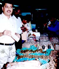 S.P Jain Displaying Ammunition Dump