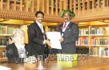 COMMISSIONER RECEIVES EURO INDIA AWARD