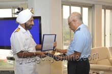 AIR MARSHAL KJ MATHEWS AT EASTERN NAVAL COMMAND