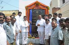 Mayor& and MLA (N) laying foundation to water supply improvement scheme at Bapujinagar of 37 ward with an estimated cost of Rs 77.75 lakhs
