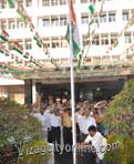 In charge VC Bhagavan hoists National Flag at VUDA