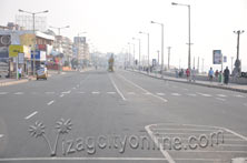 No vehicles in Beach Road between 5am to 7.30am.