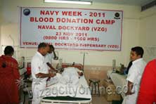 BLOOD DONATION CAMP HELD BY THE NAVY
