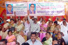 Dharna against MLA, his son