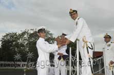 Passing out parade for shipwright apprentices