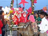 Christmas celebrations on beach road