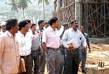 Collector inspecting at VIMS