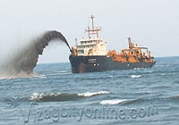 DCI Dredger working on beach nourishment