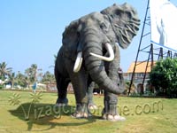 Life-size Elephant at beach road.