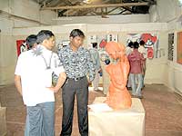 Paintings and sculptures exhibition at Andhra University