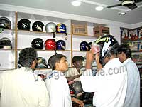 Shop selling helmets 