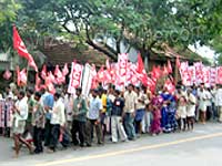 Left parties rally and public meeting at beach road.