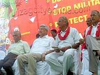 Left parties rally and public meeting at beach road.