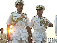 Chief of Naval Staff, Admiral Arun Prakash on his arrival