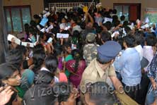Lathy charge at Passport Office