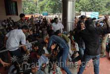 Lathy charge at Passport Office