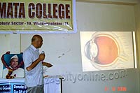 Dr. A.V.N Chetty submitting his presentation on Eye Donation
