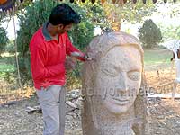 A local student of Fine Arts, Ramakrishna