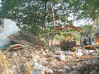 TB Hospital in rubbles