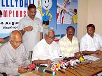 N.Janardhan Reddy  addressing the media