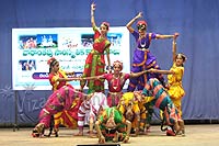 School Children performing cultural program 
