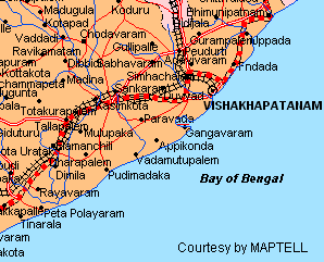 vizag tourist places map with distance